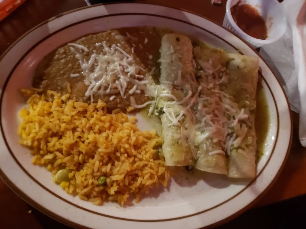 Enchiladas Verdes Minus Lettuce and Tomatoes